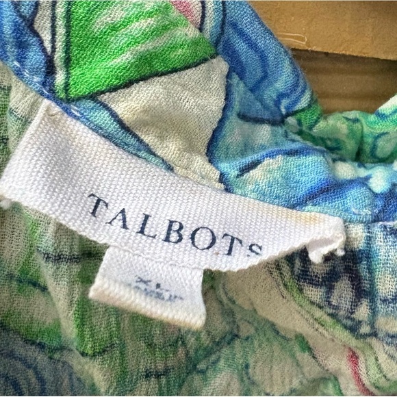Talbots Seashell Cotton Shirt Dress Size XL - Picture 3 of 4